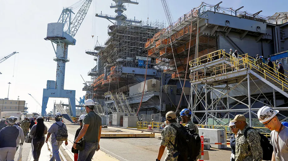 Ship under construction at Navy Yard