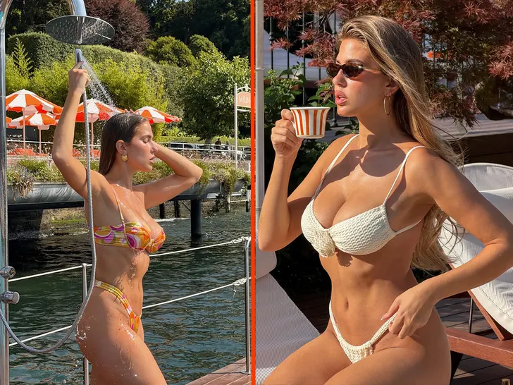 Kara Del Toro Cools Off in Lake Como
