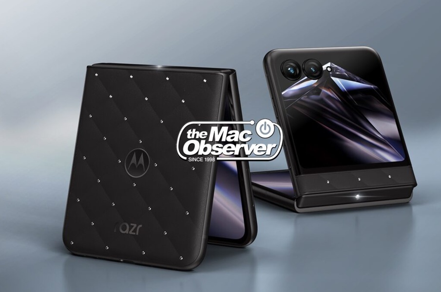 A leaked look at a black Swarovski Edition Motorola Razr 2026 with over thirty crystals on its back panel.