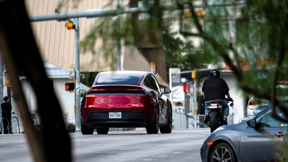 A Tesla robotaxi in Austin