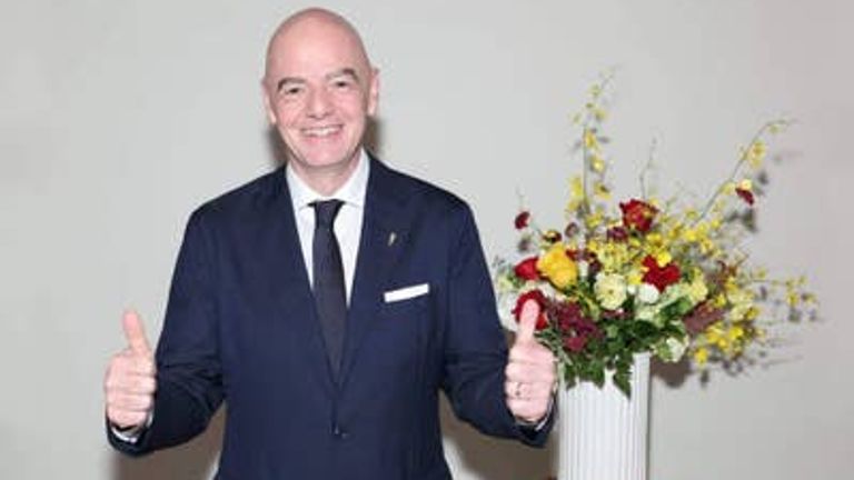 Infantino was set to be re-elected as FIFA president in March