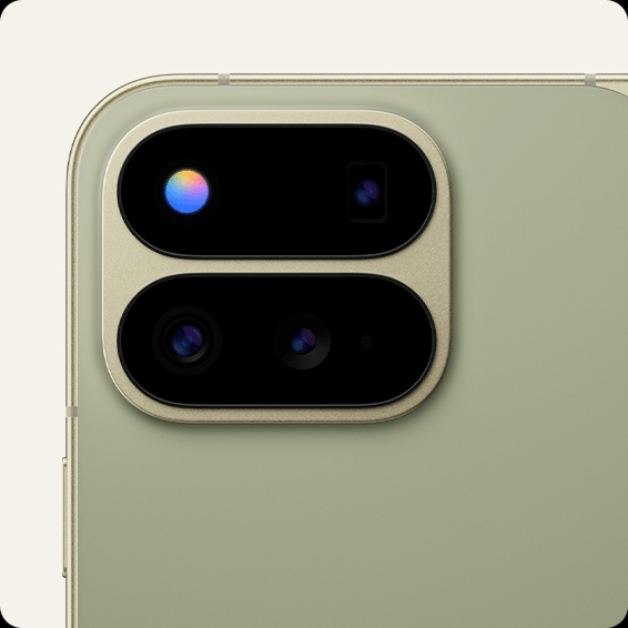 Pixel 11 Pro Fold in Pine showing the rear camera