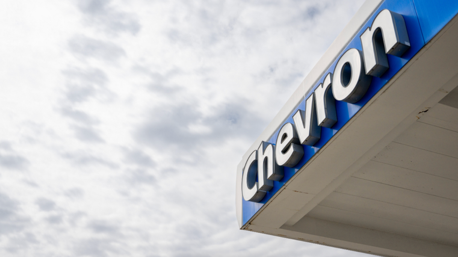 A view of a Chevron gas station.
