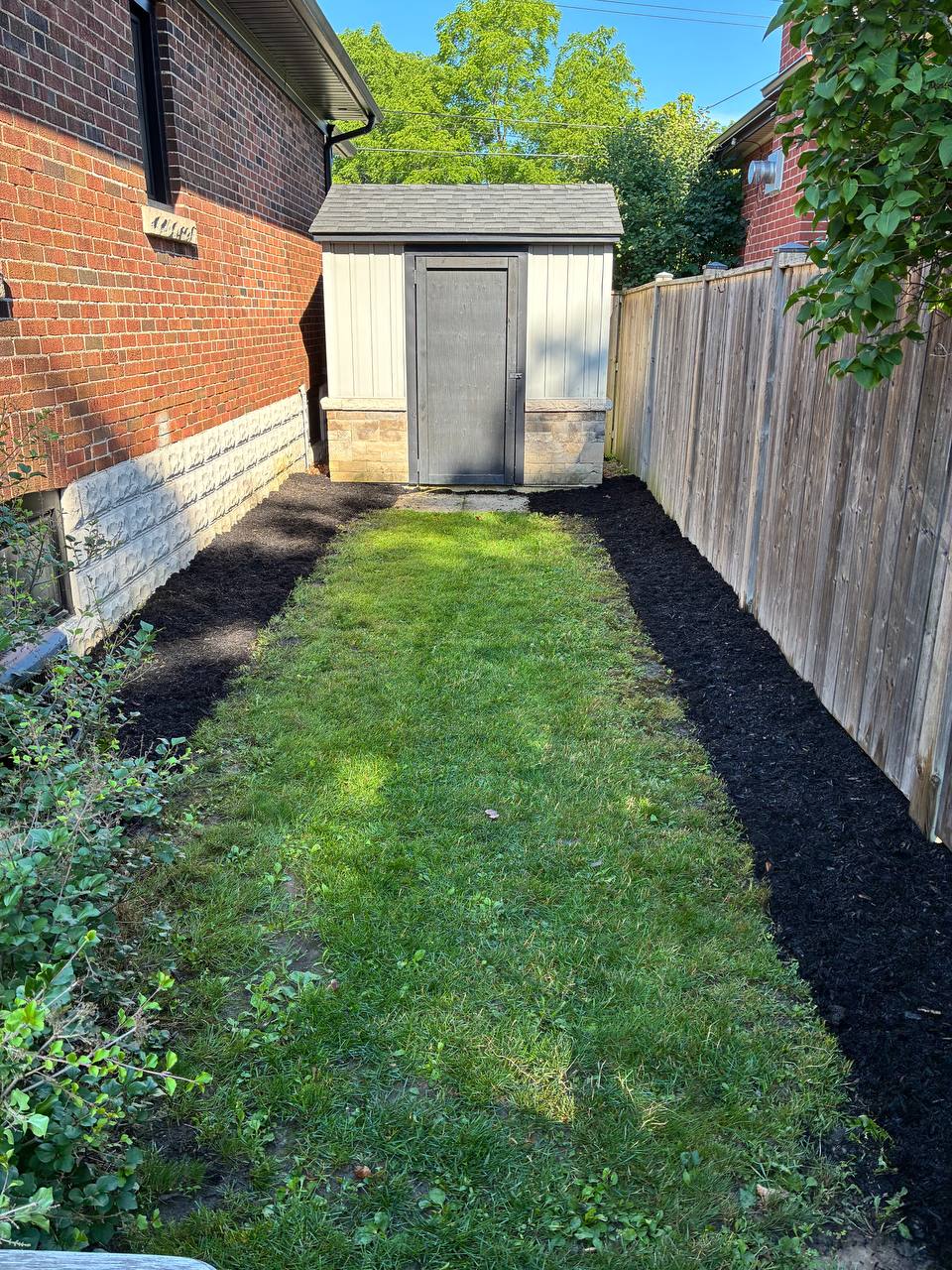 side of shed after using gemini