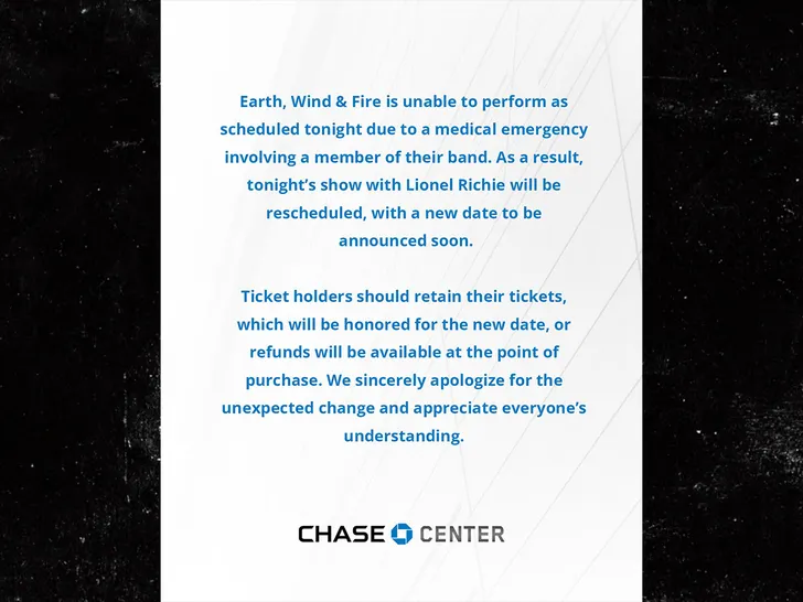 john paris chase center earth wind and fire cancel performance insta 1