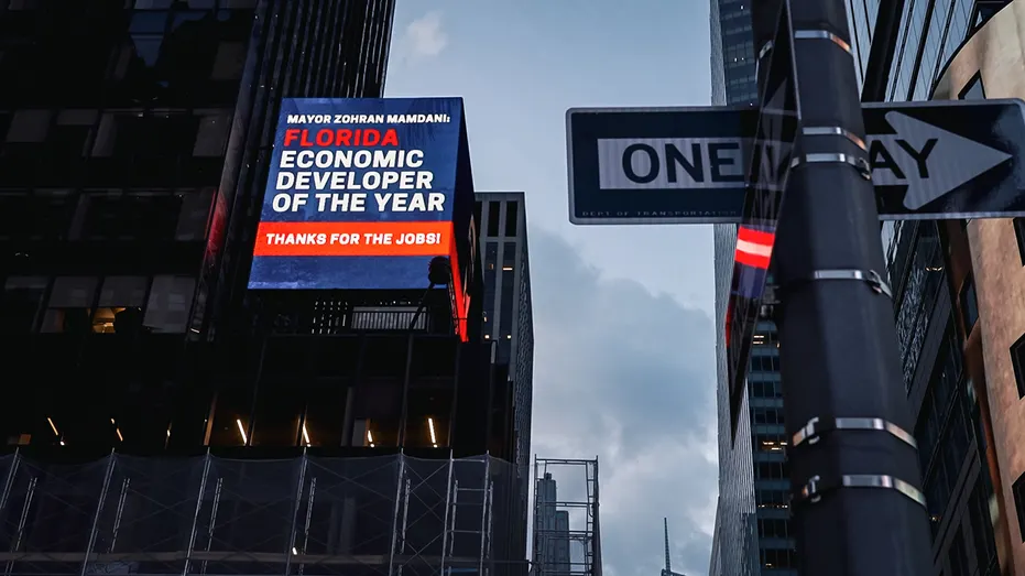 Florida Chamber billboard in Times Square
