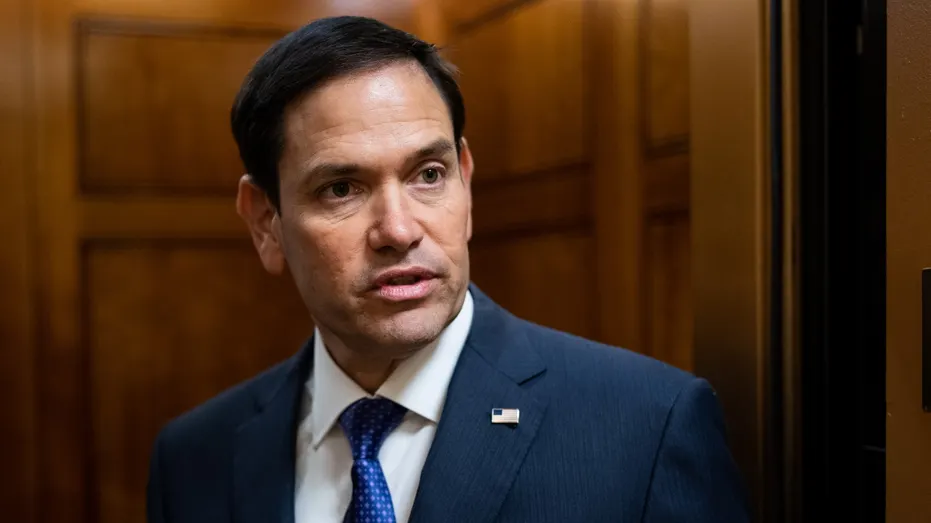 Marco Rubio talks to reporters