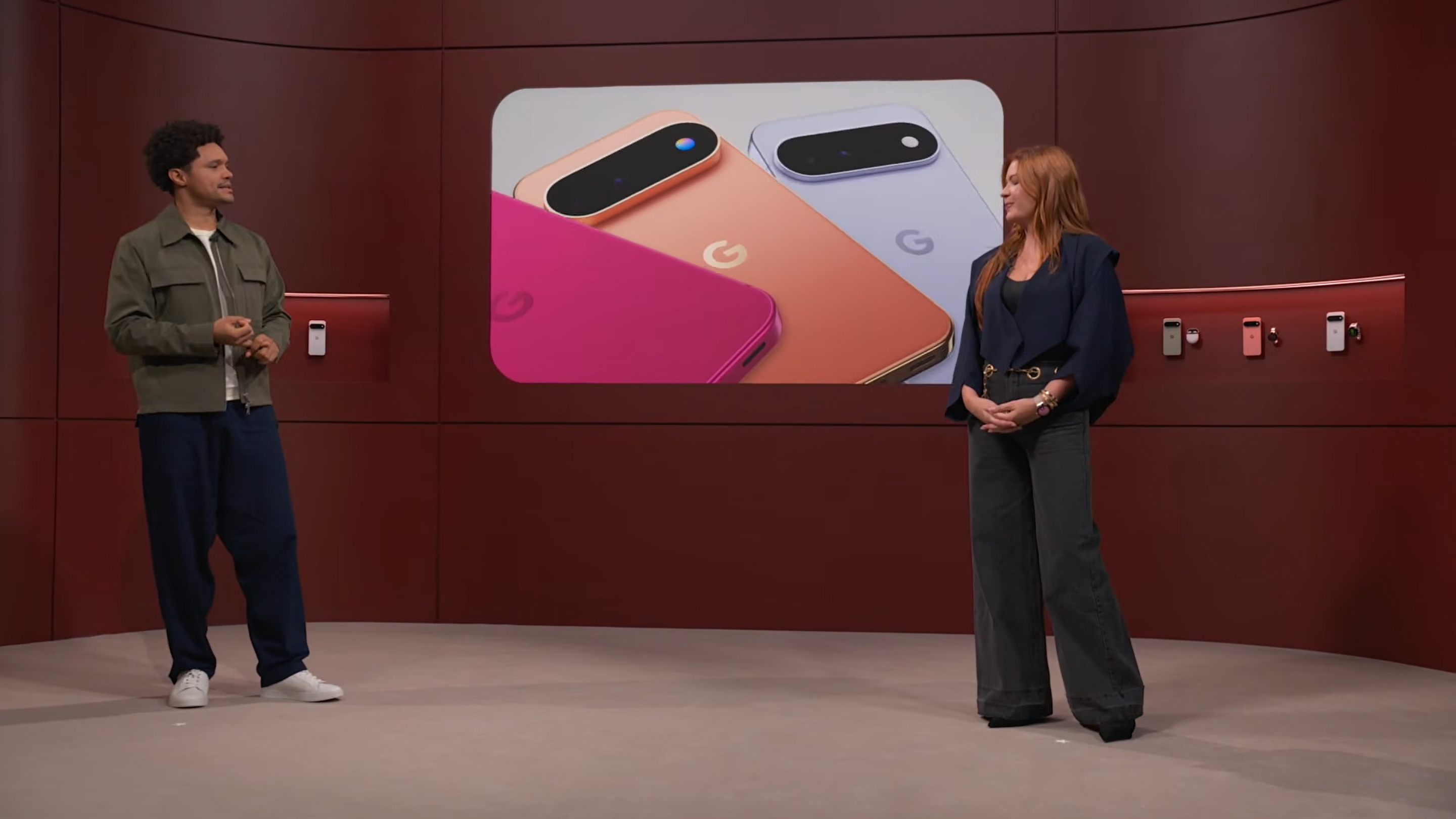 Trevor Noah and Isabelle Olsson at Made by Google 2026