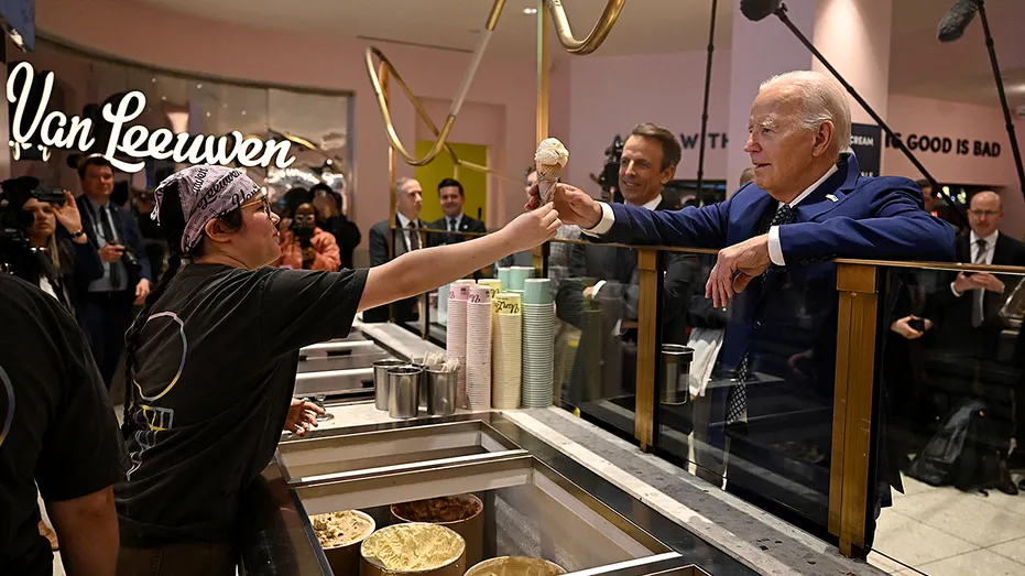 President Biden gets ice cream at Van Leeuwen in NYC