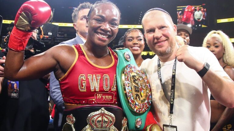 Claressa Shield vs Lauren Price talks are ‘ongoing’ after American star reclaimed world middleweight titles in Atlanta | Boxing News