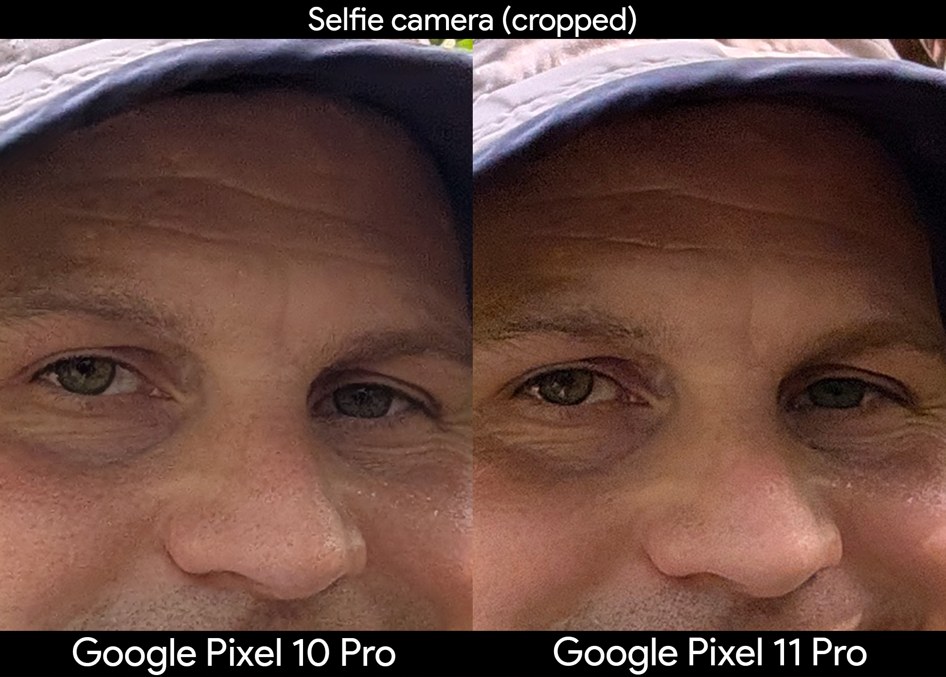Comparing selfie quality between the Google Pixel 11 Pro and Pixel 10 Pro