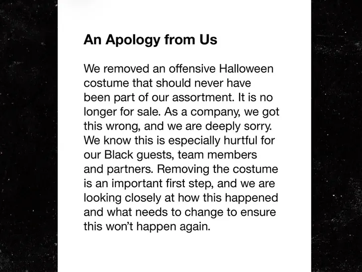 target apology