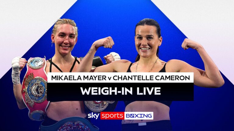 Mikaela Mayer vs Chantelle Cameron: Free live stream of weigh-in ahead of Saturday’s super welterweight titles in Birmingham | Boxing News