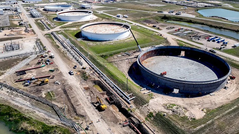 Empty oil storage units.