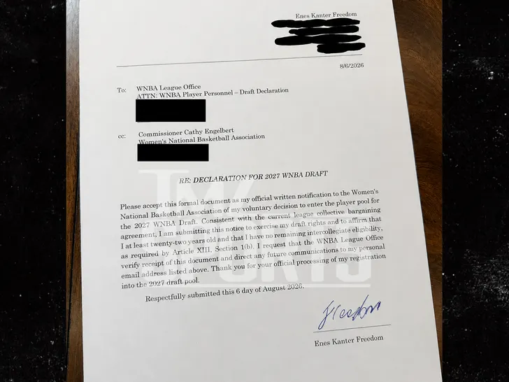enes kanter letter declaration wnba 2027 draft 2