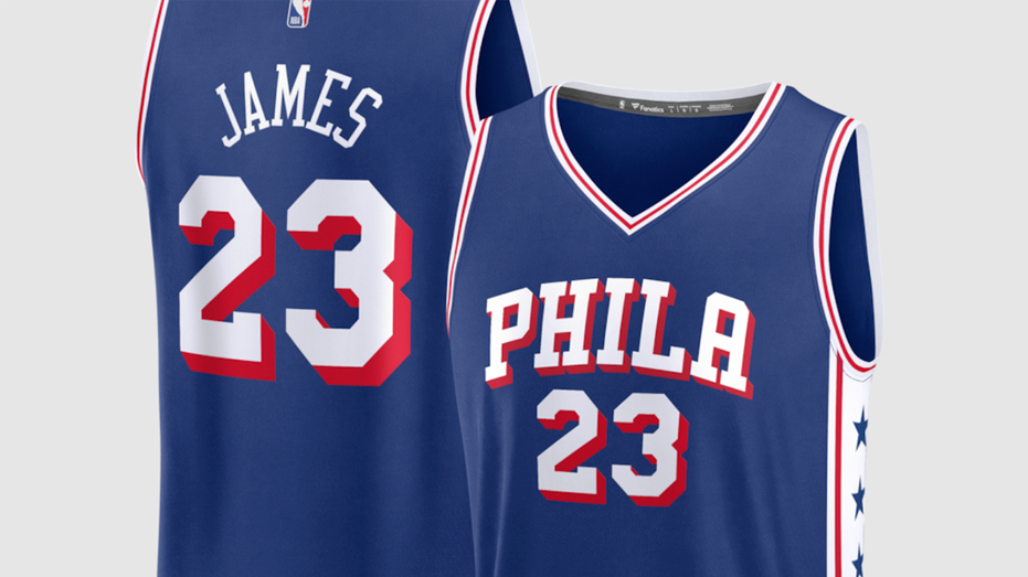 LeBron James No. 23 76ers jersey