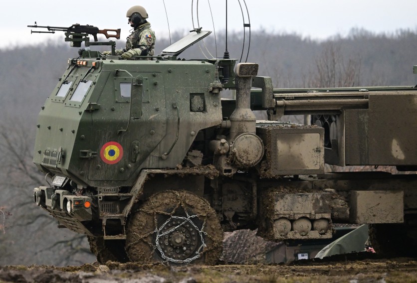 Romanian soldiers operate High Mobility Artillery Rocket