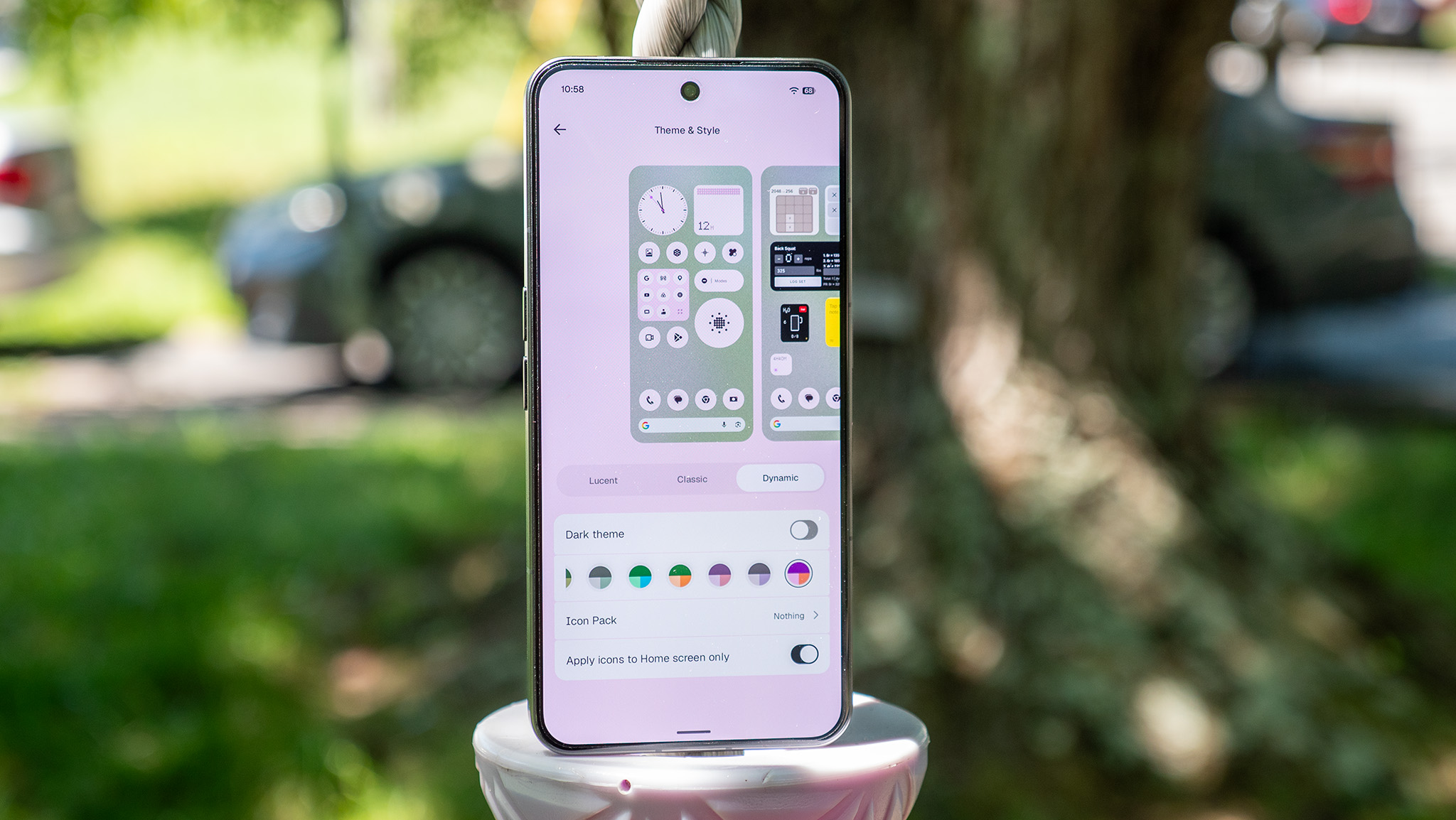 Enabling the new Lucent transparent theme on Nothing OS 5 on a Nothing Phone 3
