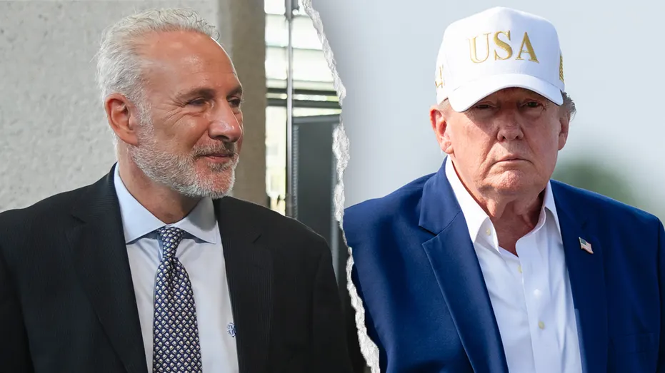 Left: Peter Schiff; Right: President Donald Trump