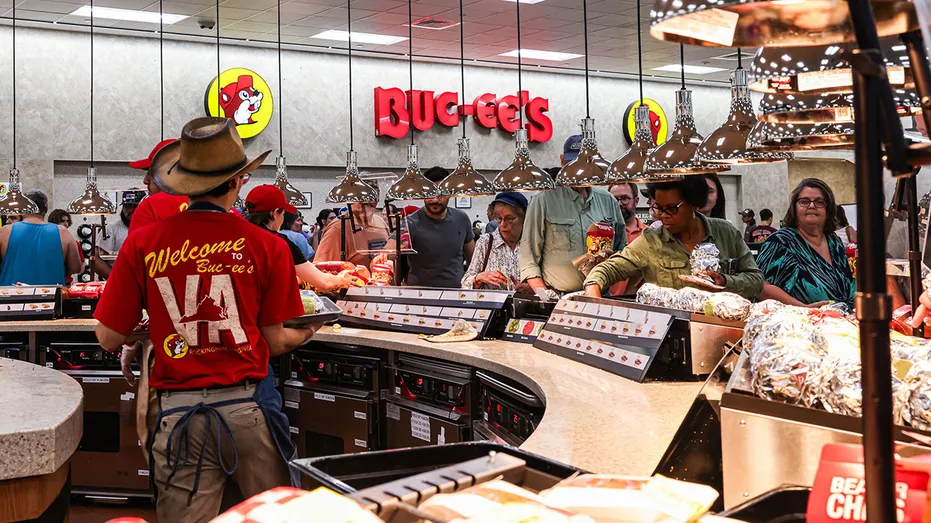 Visitors shop for brisket sandwiches at the first Buc-ee's to open in Virginia