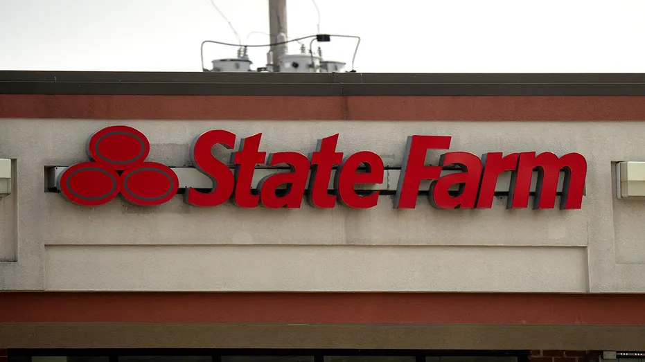 A State Farm logo sign