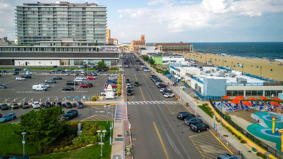 Asbury Park, New Jersey, condos and boardwalk