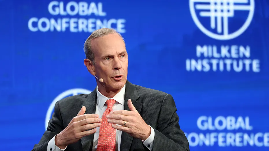 Chevron CEO Mike Wirth speaks at an event