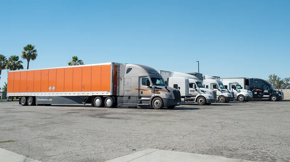 Trucks at rest area