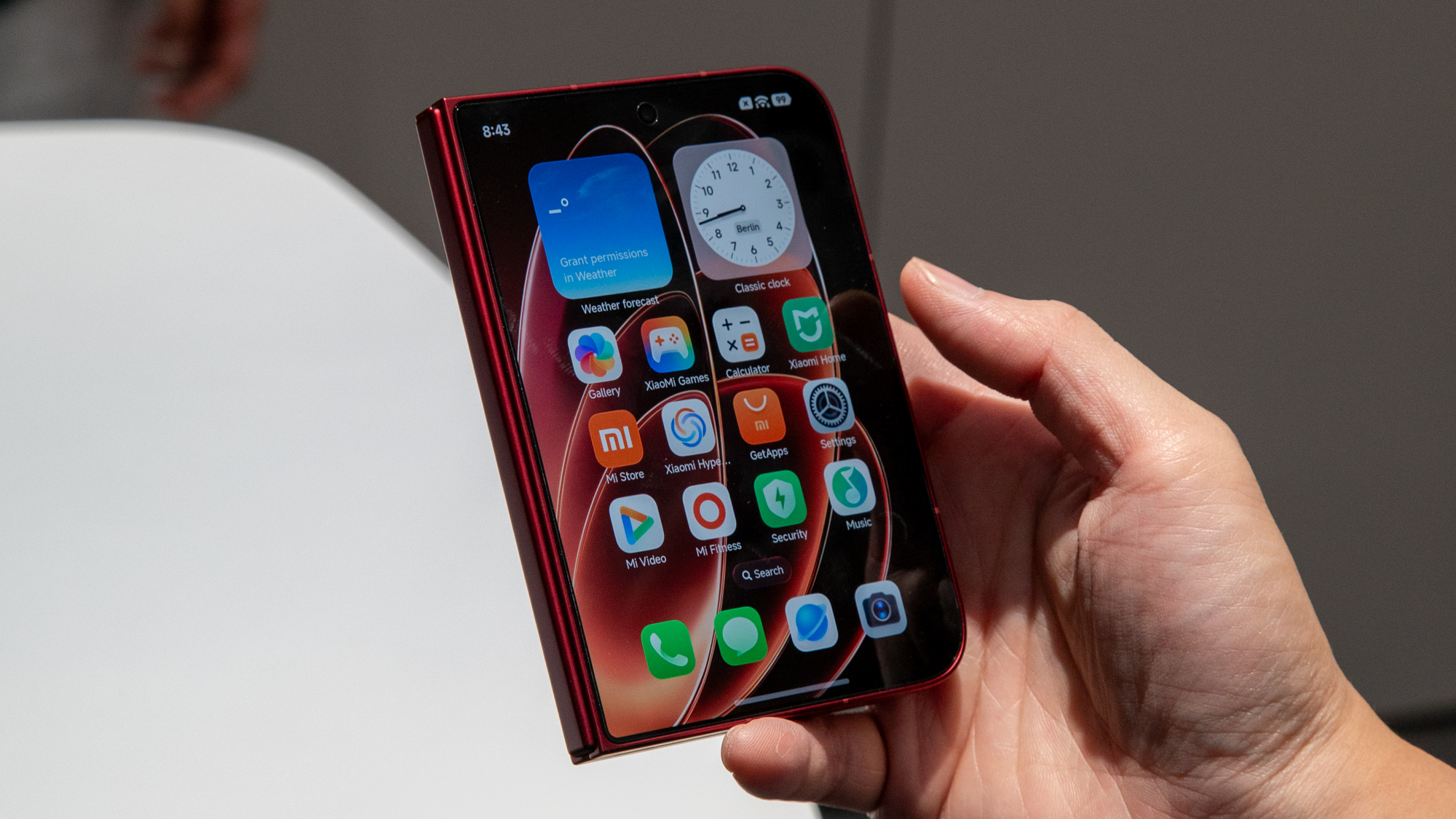 The Xiaomi 18 Fold home screen