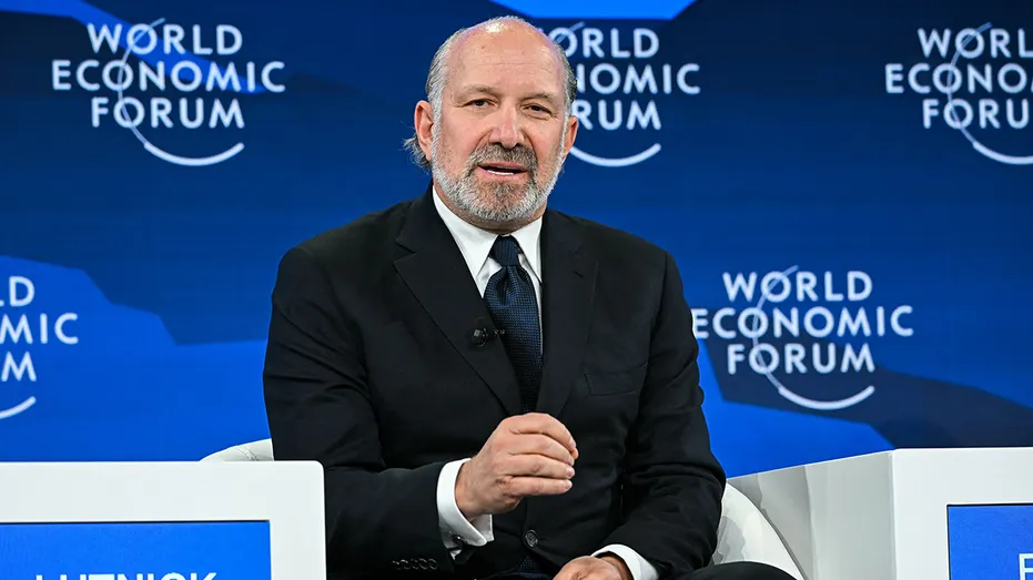 Howard Lutnick speaks on World Economic Forum stage