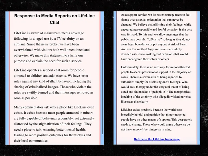 Jim Thornton LineLine Website Statement