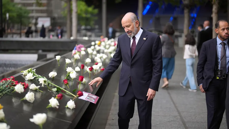 Commerce Secretary Howard Lutnick at the 9/11 Memorial.