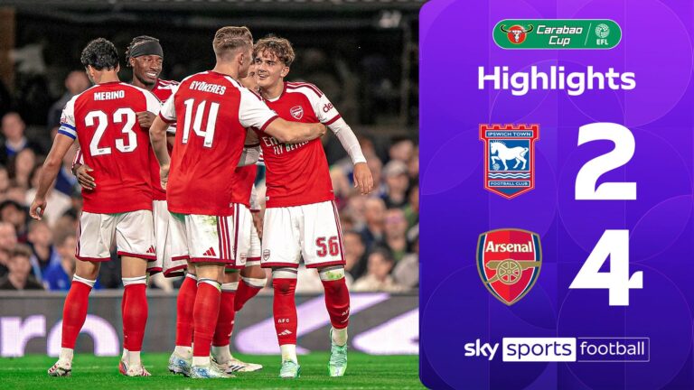 Dowman shines as Arsenal ease past Ipswich