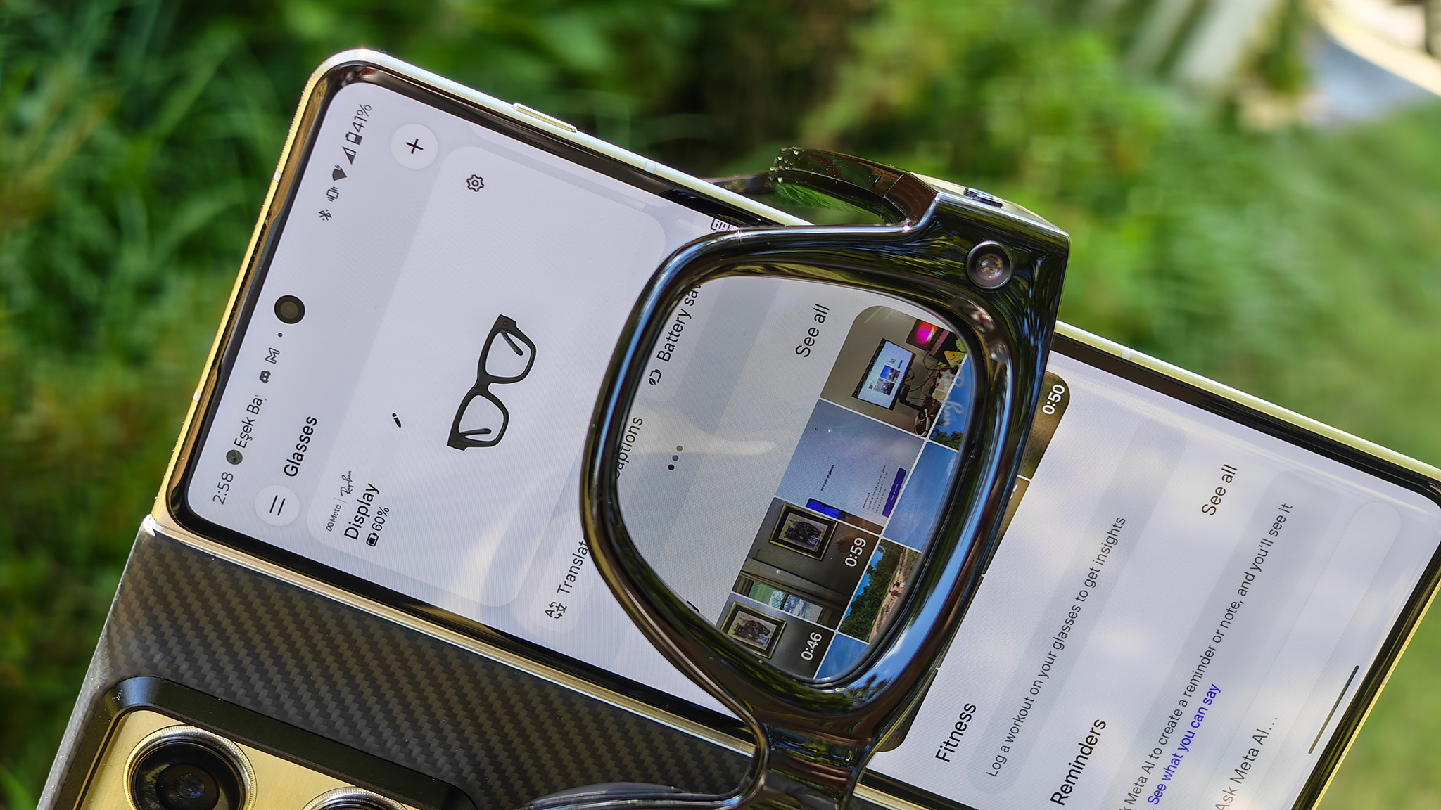 The Meta AI app that connects to Meta Ray-Ban Display Glasses