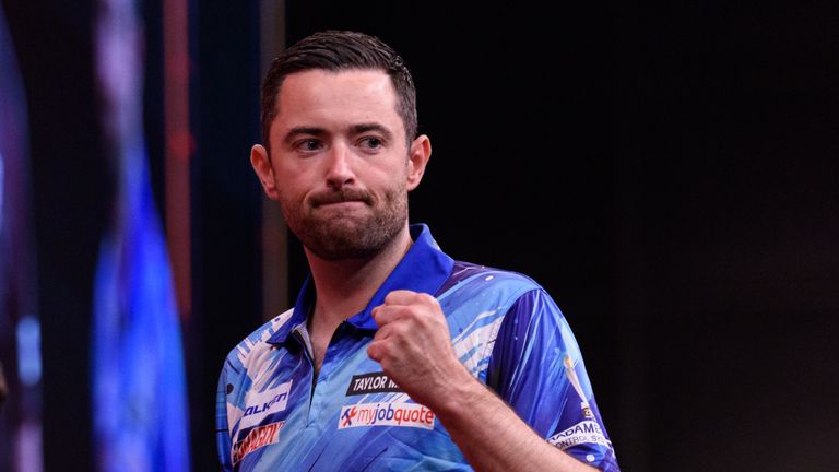 Luke Humphries had to fight hard to beat Jermaine Wattimena (Credit: PDC/Kelly Deckers)
