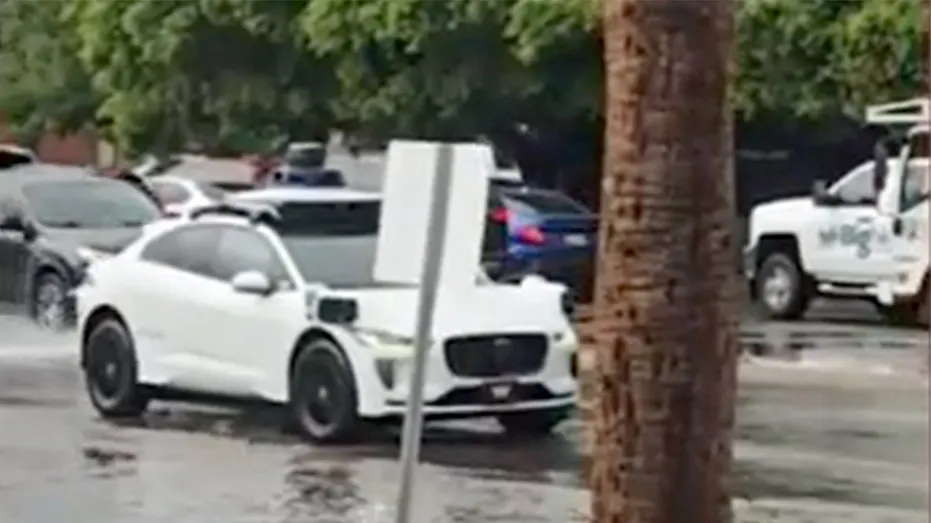 A Waymo driverless car on the street. 