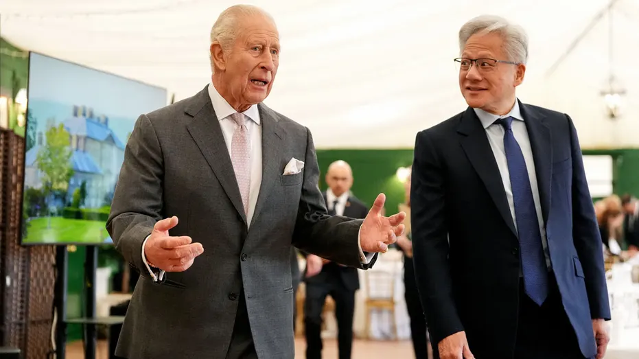 King Charles III with Nvidia CEO Jensen Huang.