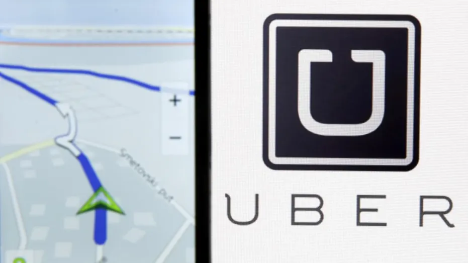 The Uber app on a phone