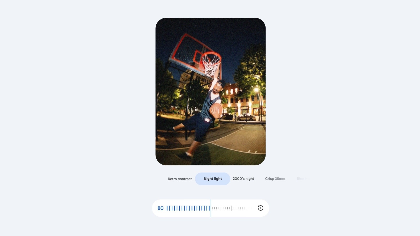 Users can edit how much of an influence Google Photos' "Moods" has over their picture. What's more, they can mix in other themes for a unique result.