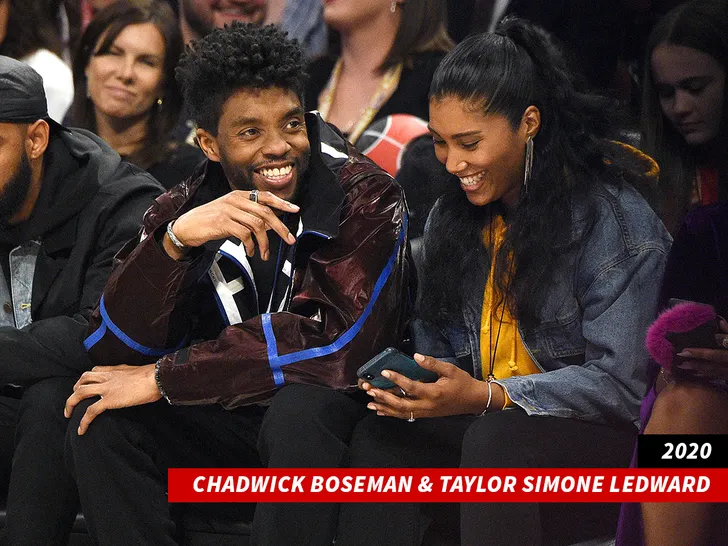 Chadwick Boseman and Taylor Simone Ledward getty 2