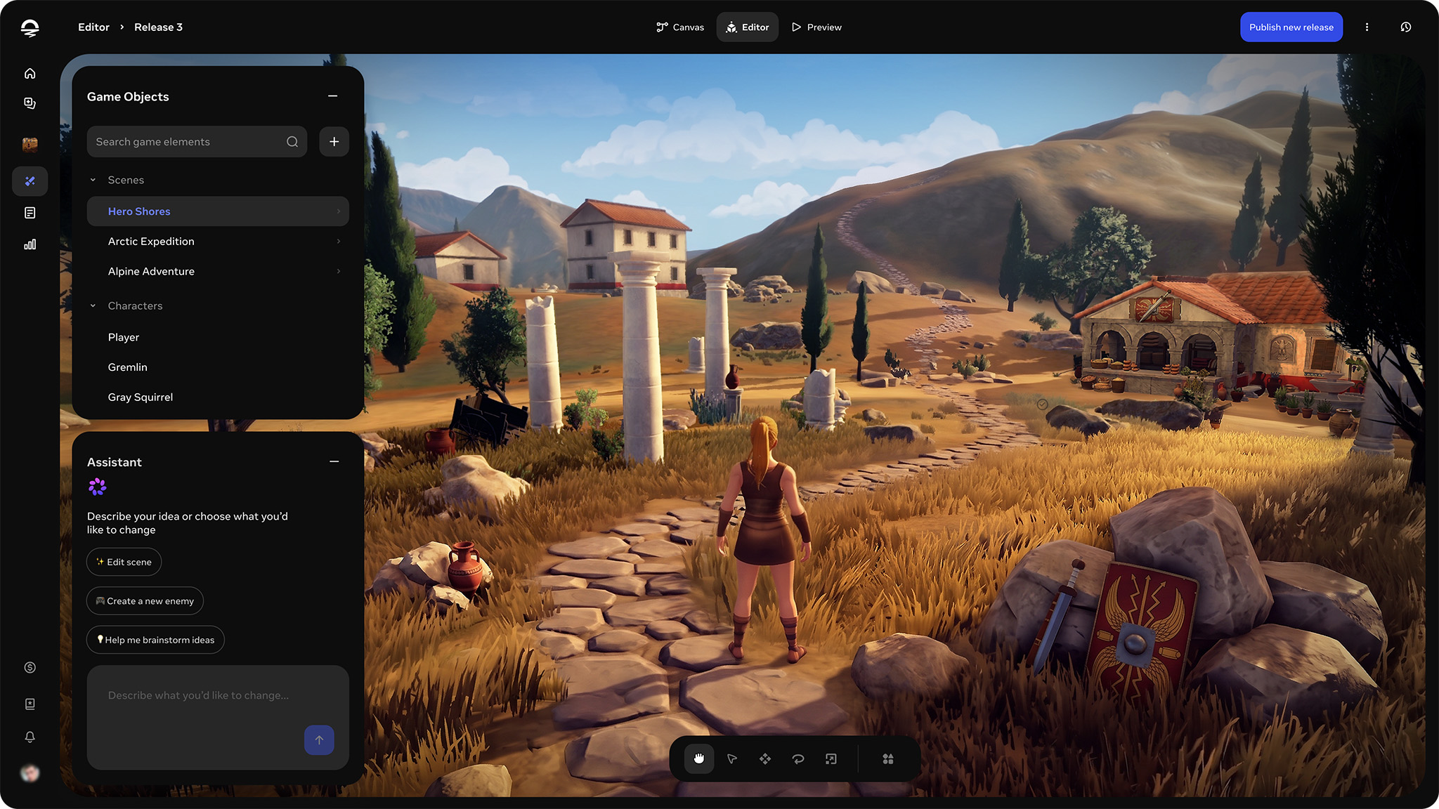 Creating a game using Meta Horizon Studio