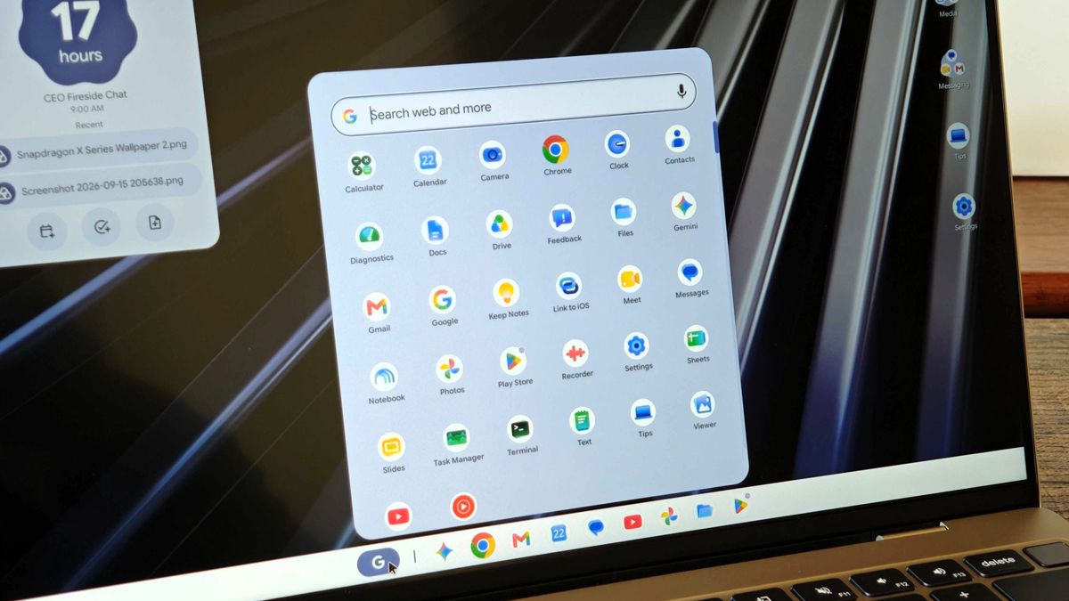 Googlebook app drawer
