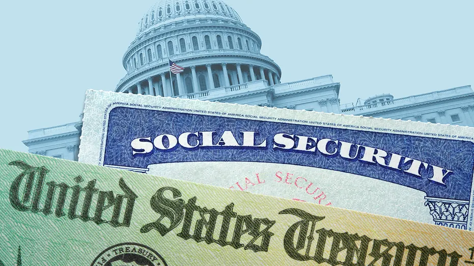 Social Security card and US Capitol building