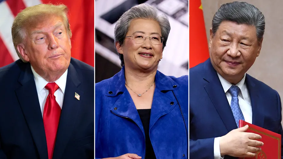 Donald Trump, Lisa Su and Xi Jinping