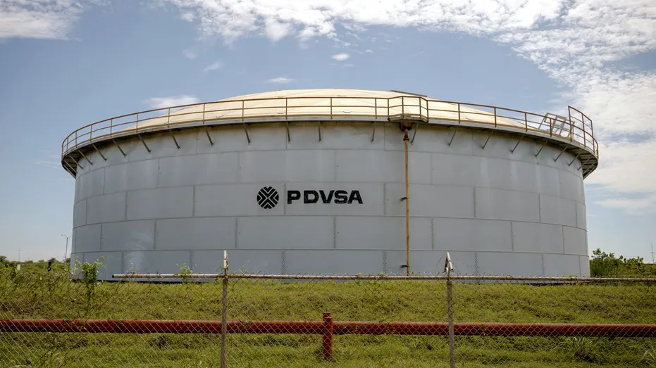 A PDVSA oil storage tank.