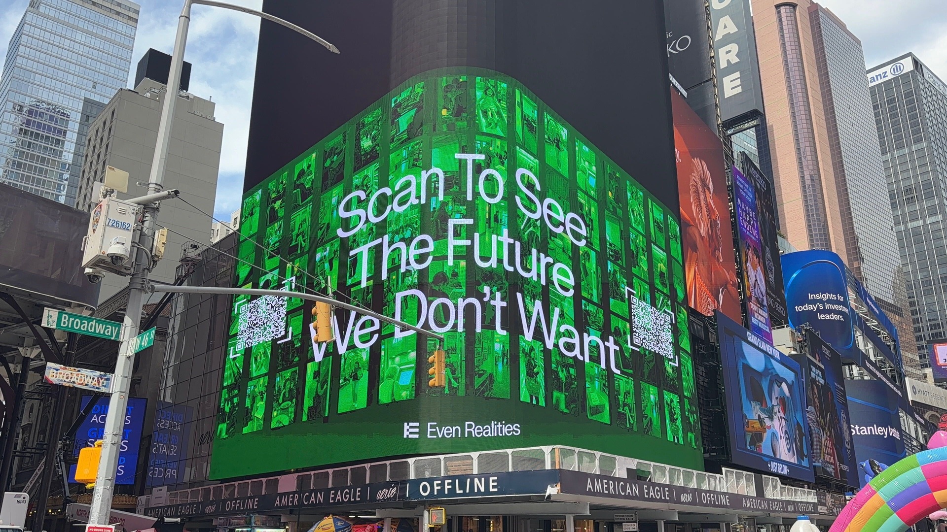 Even Realities' "Exposed" campaign runs ads in New York's Times Square and other cities.