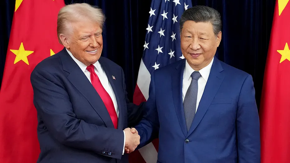 U.S. President Donald Trump shakes hands with Chinese President Xi Jinping
