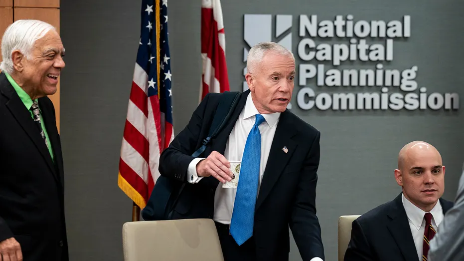 General Services Administration head Ed Forst arrives to a meeting to vote on the proposal for a new $400 million ballroom at the White House, on April 2, 2026 in Washington, DC.