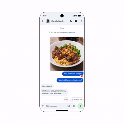 Google Keep integration in Google Messages