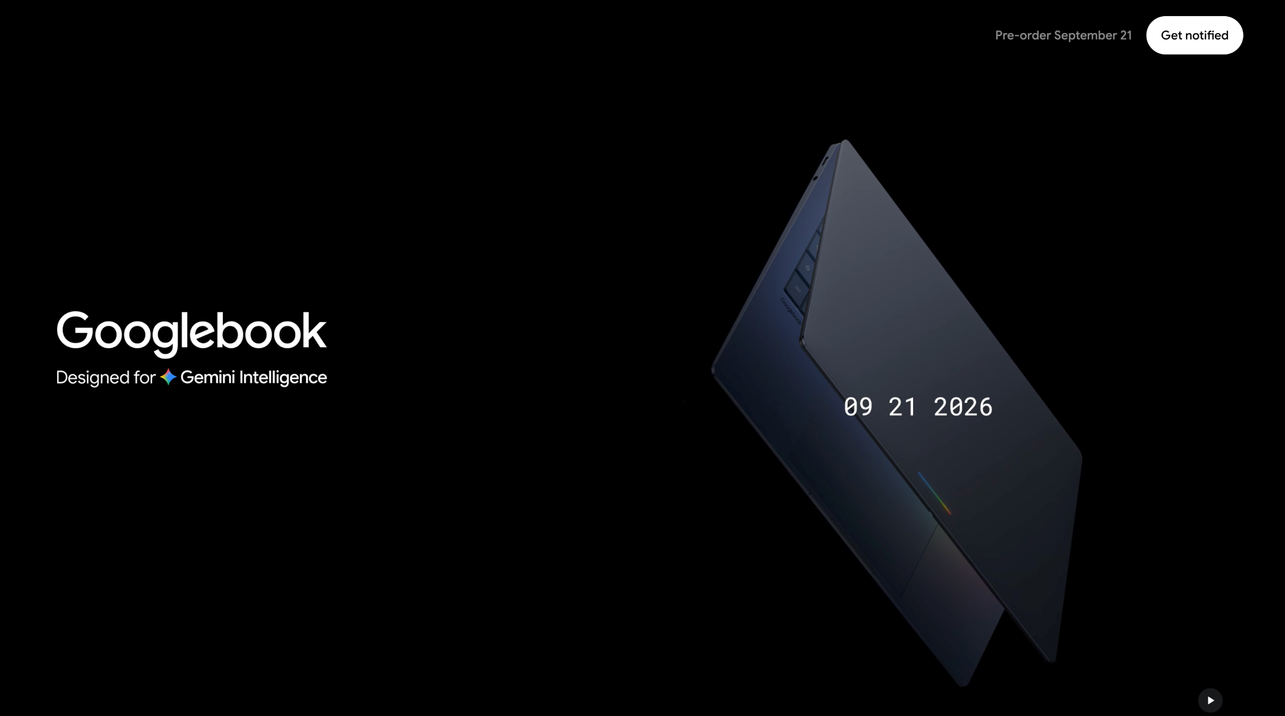 Screenshot of the Googlebooks pre-order website